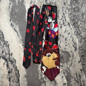 Looney Tunes Vintage Retro Valentines Heart Men's Novelty Tie